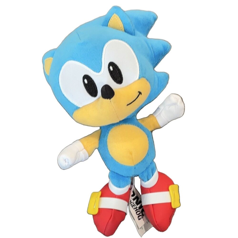 Sonic the Hedgehog Plush Toy 7 in Blue Yellow Red 2023 Jakks Pacific